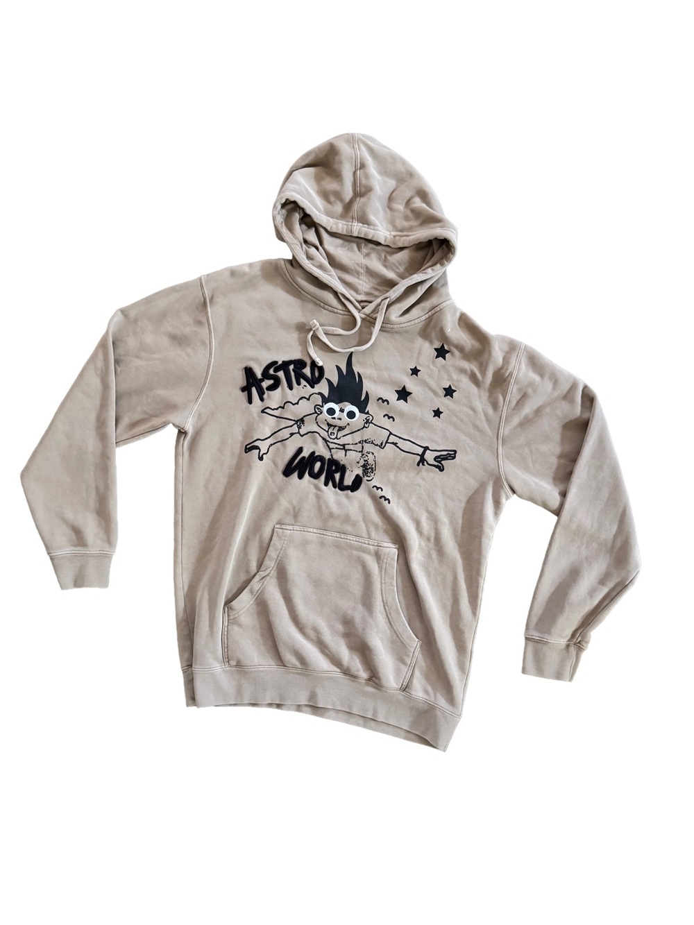 Beige 'Astro World' Graphic Hoodie Sweatshirt - Men